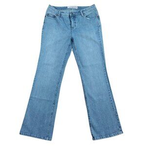 Womens Bootcut Stretch Jeans Light Wash Size 10 Petite Cotton Blend, Vintage.